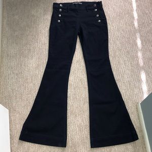 Bell flare dark blue jeans by Express